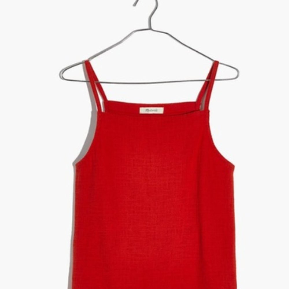 Madewell Nwot Red Apron Tank Top